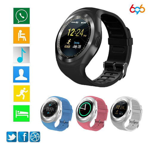 696 Y1 Smart Watchs Round Support Nano SIM &TF Card With Whatsapp And Facebook Men Women Business Smartwatch For Android Phone