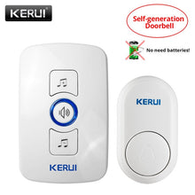 Load image into Gallery viewer, KERUI M525 Home Security Welcome Wireless Doorbell Smart Chimes Doorbell Alarm LED light 32 Songs with Waterproof Touch Button