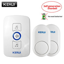 Load image into Gallery viewer, KERUI M525 Home Security Welcome Wireless Doorbell Smart Chimes Doorbell Alarm LED light 32 Songs with Waterproof Touch Button