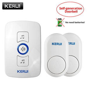 KERUI M525 Home Security Welcome Wireless Doorbell Smart Chimes Doorbell Alarm LED light 32 Songs with Waterproof Touch Button