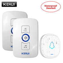 Load image into Gallery viewer, KERUI M525 Home Security Welcome Wireless Doorbell Smart Chimes Doorbell Alarm LED light 32 Songs with Waterproof Touch Button