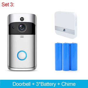 ZWN Smart Wireless Wifi Video Doorbell Intercom 720P Phone Call Door Bell Camera Infrared Remote Record Home Security Monitoring