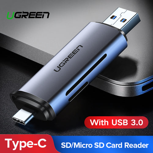 Ugreen Card Reader USB 3.0 SD/Micro SD TF OTG Smart Memory Card Adapter for Laptop USB 3.0 Type C Cardreader SD Card Reader